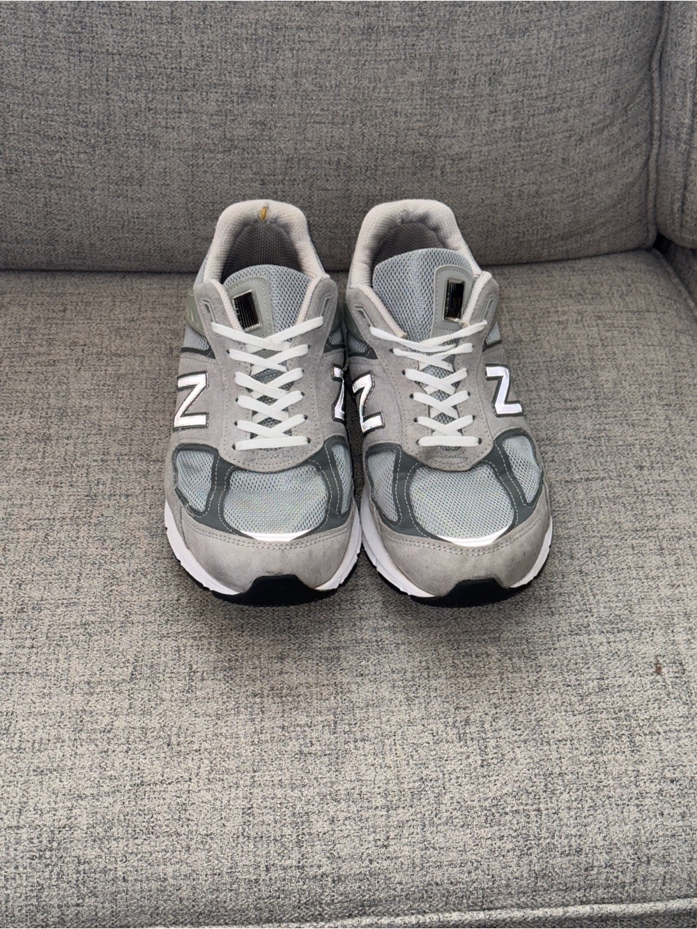 New Balance Men’s Athletic Sneakers - Light Gray and White